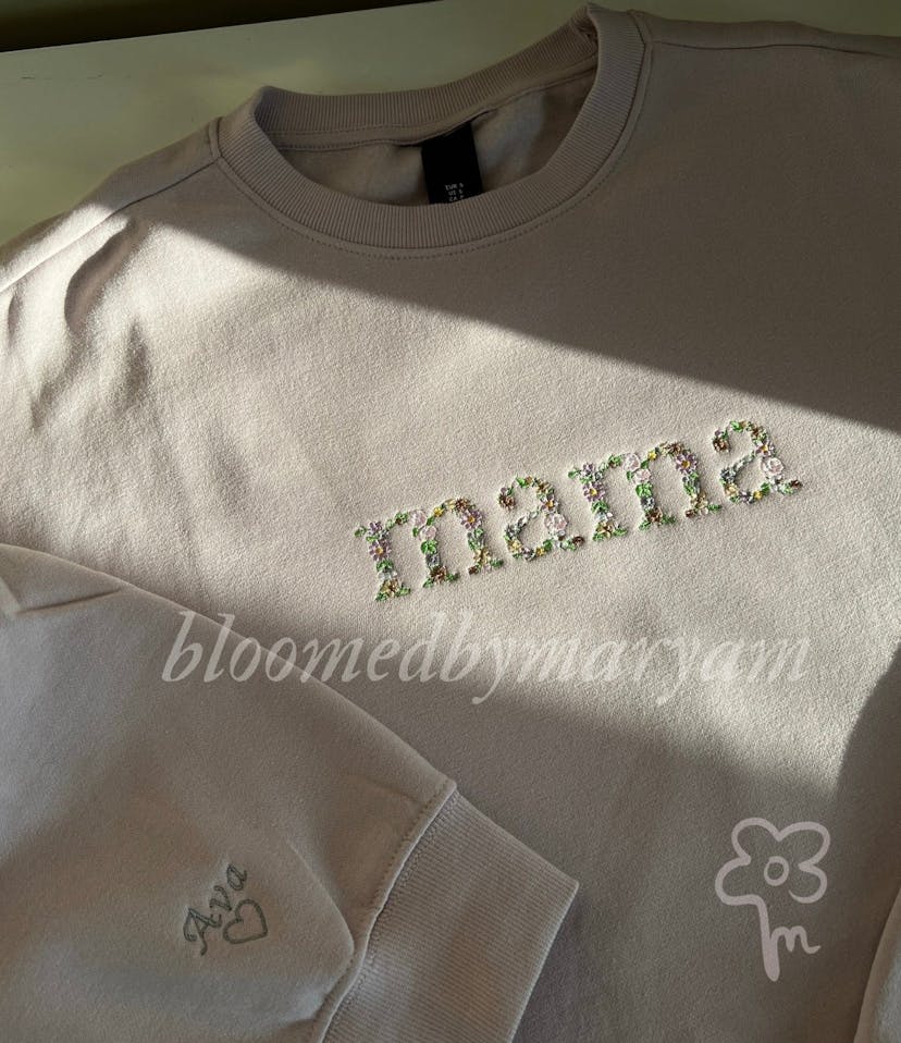 Floral "Mama" Sweater image